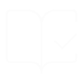 Icono de libro con check