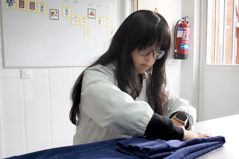 Persona trabajando