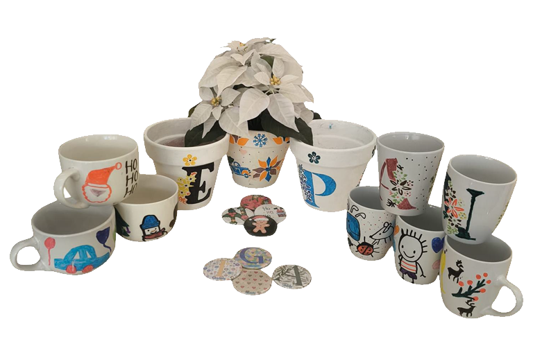 Imagen de tazas y tiestos personalizados